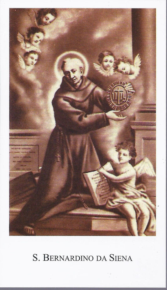 S. BERNARDINO DA SIENA - SANTINO - AS014-165 - Ed. Paco