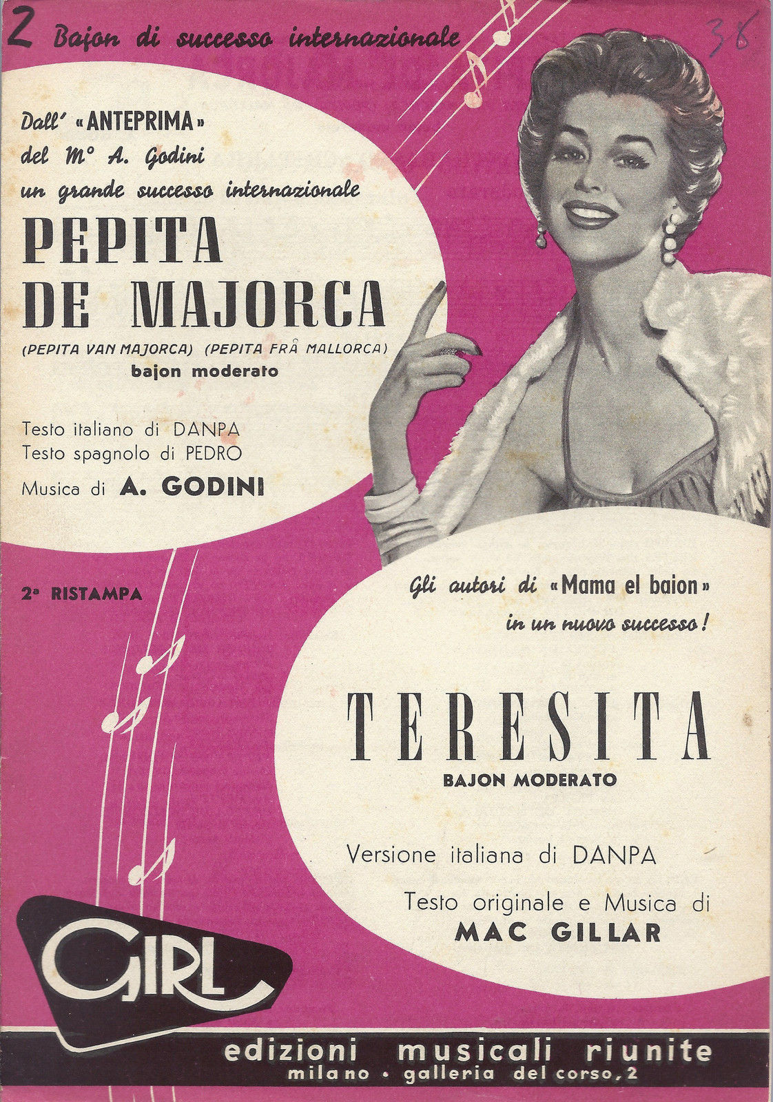 PEPITE DE MAJORCA (A. Godini) - TERESITA (Mac Gillar) # SPARTITO