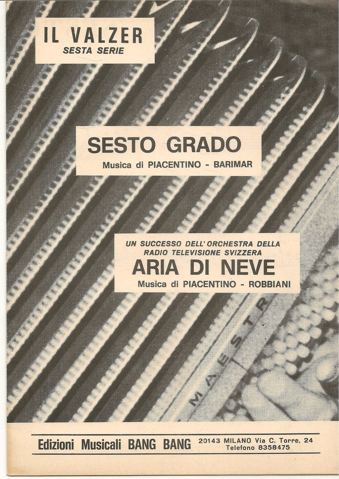 SESTO GRADO. valzer - ARIA DI NEVE. valzer - SPARTITO-SHEET MUSIC