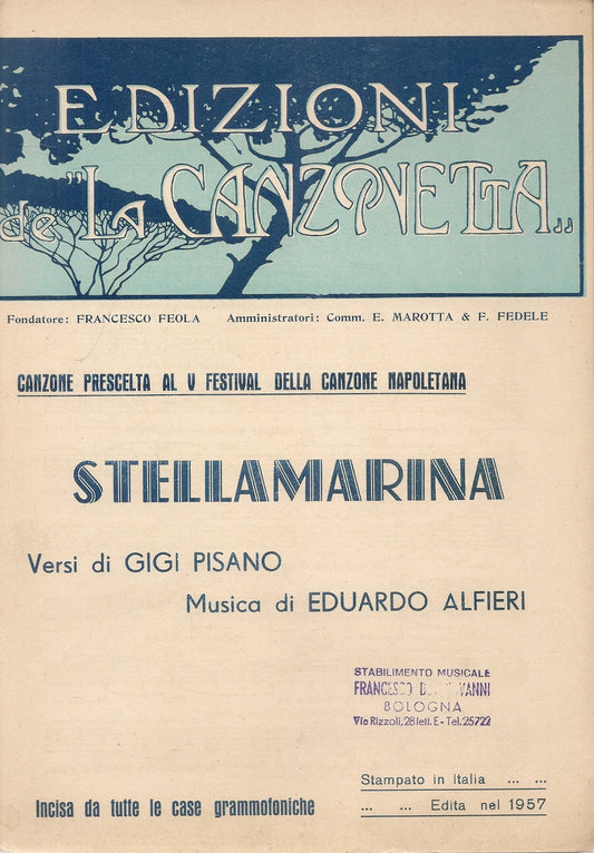 STELLAMARINA - SPARTITO-SHEET MUSIC