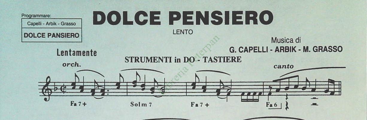 DOLCE PENSIERO.lento -FILO DI LUNA.beguine -SPARTITO-SHEET MUSIC