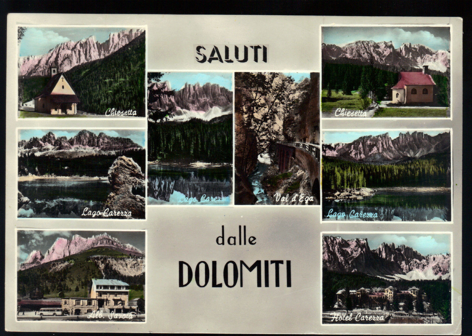 DOLOMITI - LAGO DI CAREZZA - VAL D'EGA - 8 VEDUTINE - V