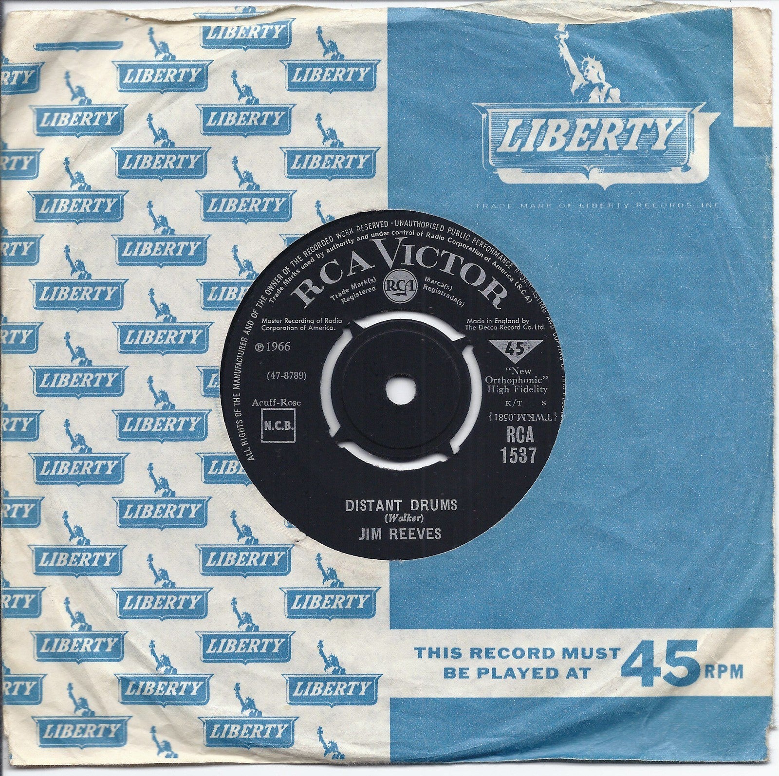 DISTANT DRUMS - OLD TIGE -- JIM REEVES