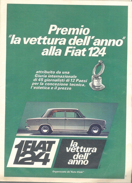 FIAT 124 AUTO DELL'ANNO - ADVERTISING