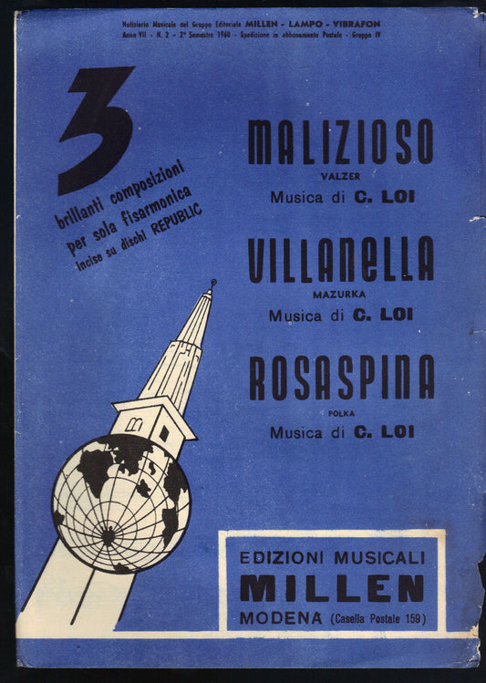 MALIZIOSO - VILLANELLA - ROSASPINA # C. LOI - SPARTITO - FISARMONICA