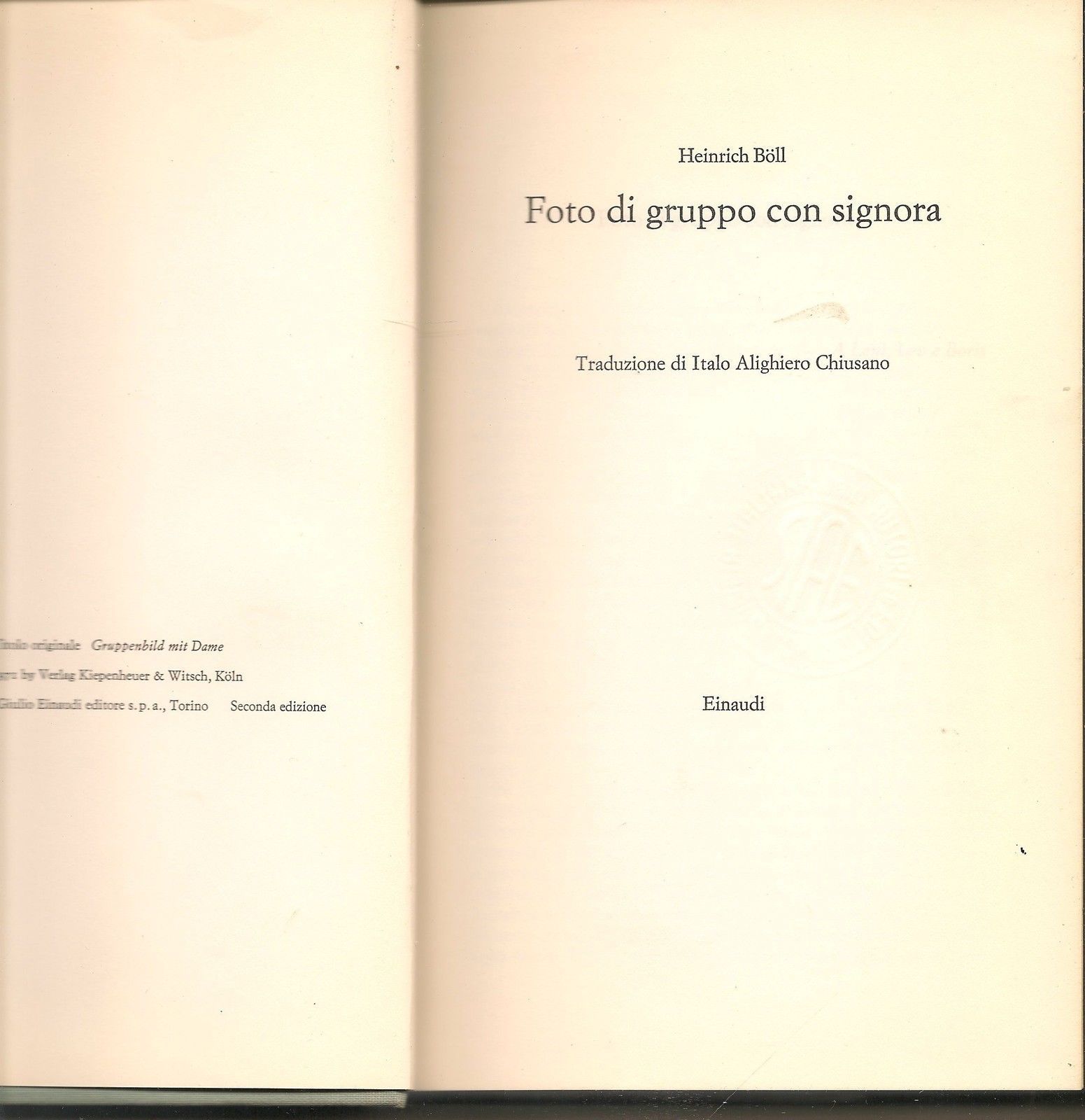FOTO DI GRUPPO CON SIGNORA - HEINRICH BOLL
