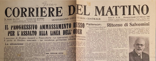 CORRIERE DEL MATTINO 4-5 FEBBRAIO 1945 - LINEA DELL'ODER - COLMAR
