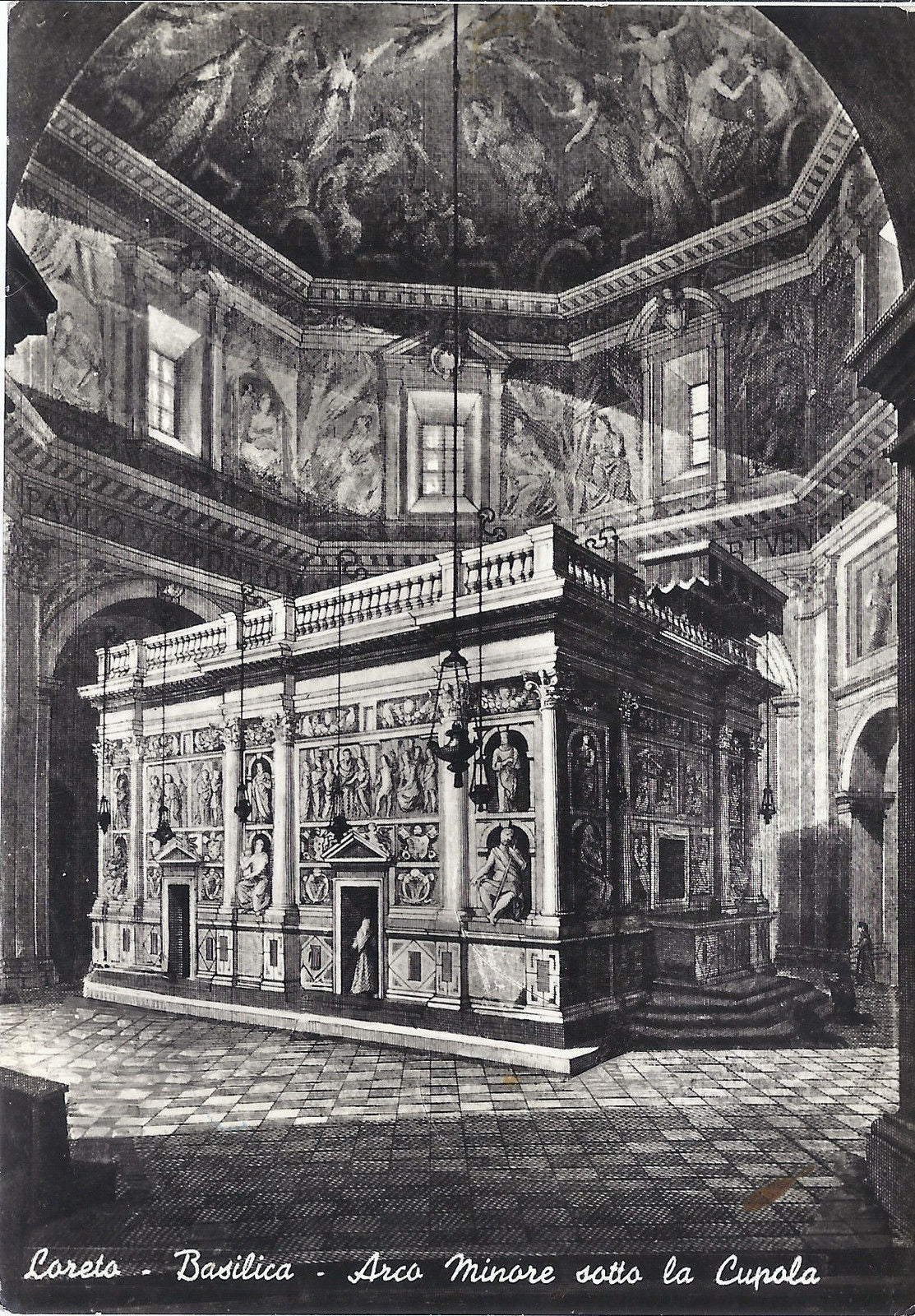 LORETO - BASILICA - ARCO MINORE SOTTO LA CUPOLA - V1963