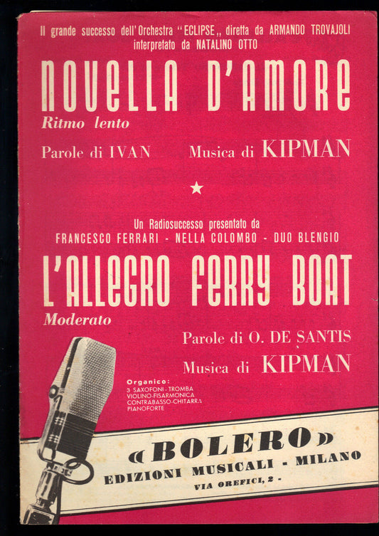 NOVELLA D'AMORE (NATALINO OTTO) - L'ALLEGRO FERRY BOAT # SPARTITO