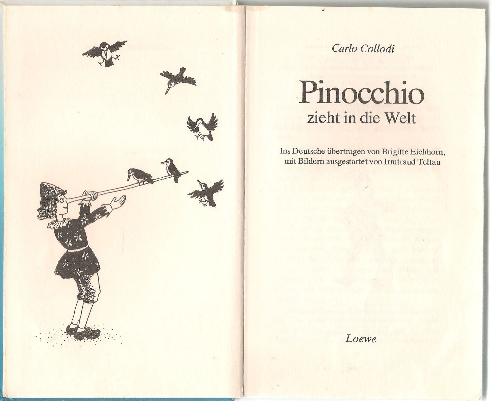 PINOCCHIO ZIEHT IN DIE WELT - CARLO COLLODI     GERMAN TEXT