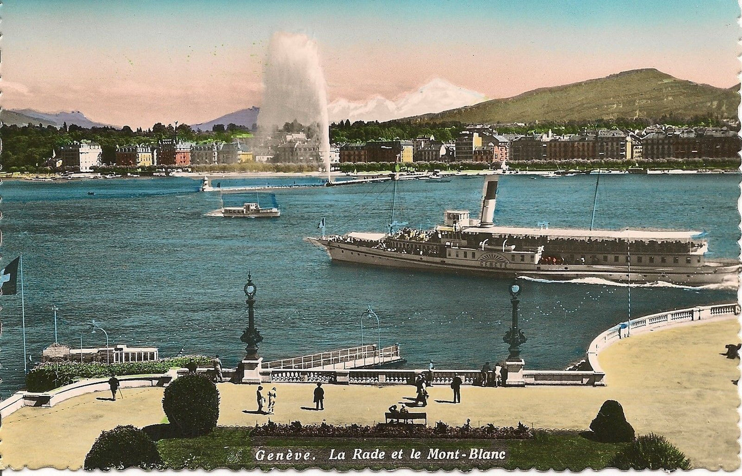 GINEVRA/GENEVE - LA RADE ET LE MONT BLANC - ACQUARELLATA - N