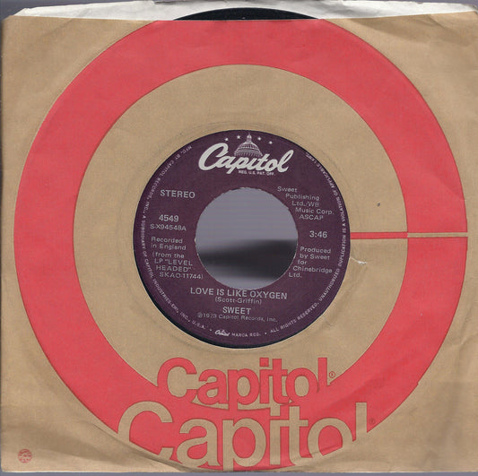 LOVE IS LIKE OXYGEN - COVER GIRL # SWEET (USA 1978)