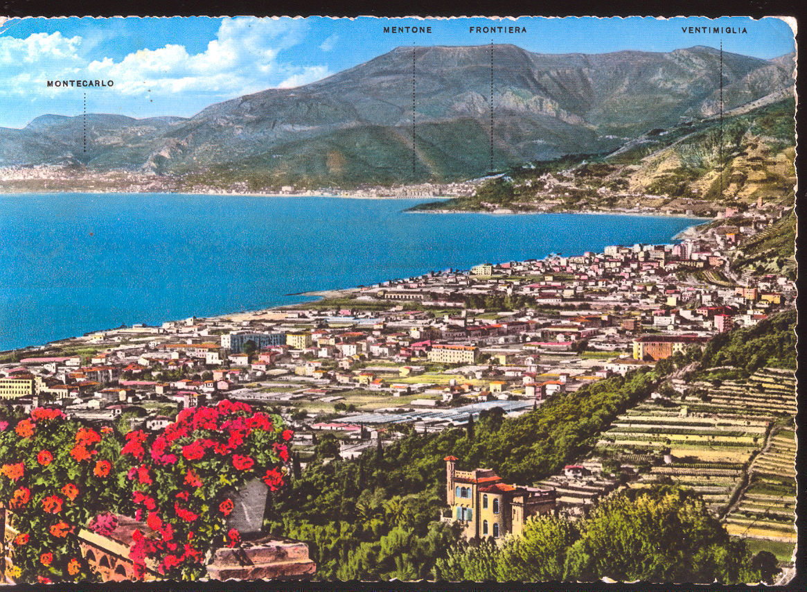 VALLECROSIA - PANORAMA DA LEVANTE E COSTA FRANCESE - V - ACQ