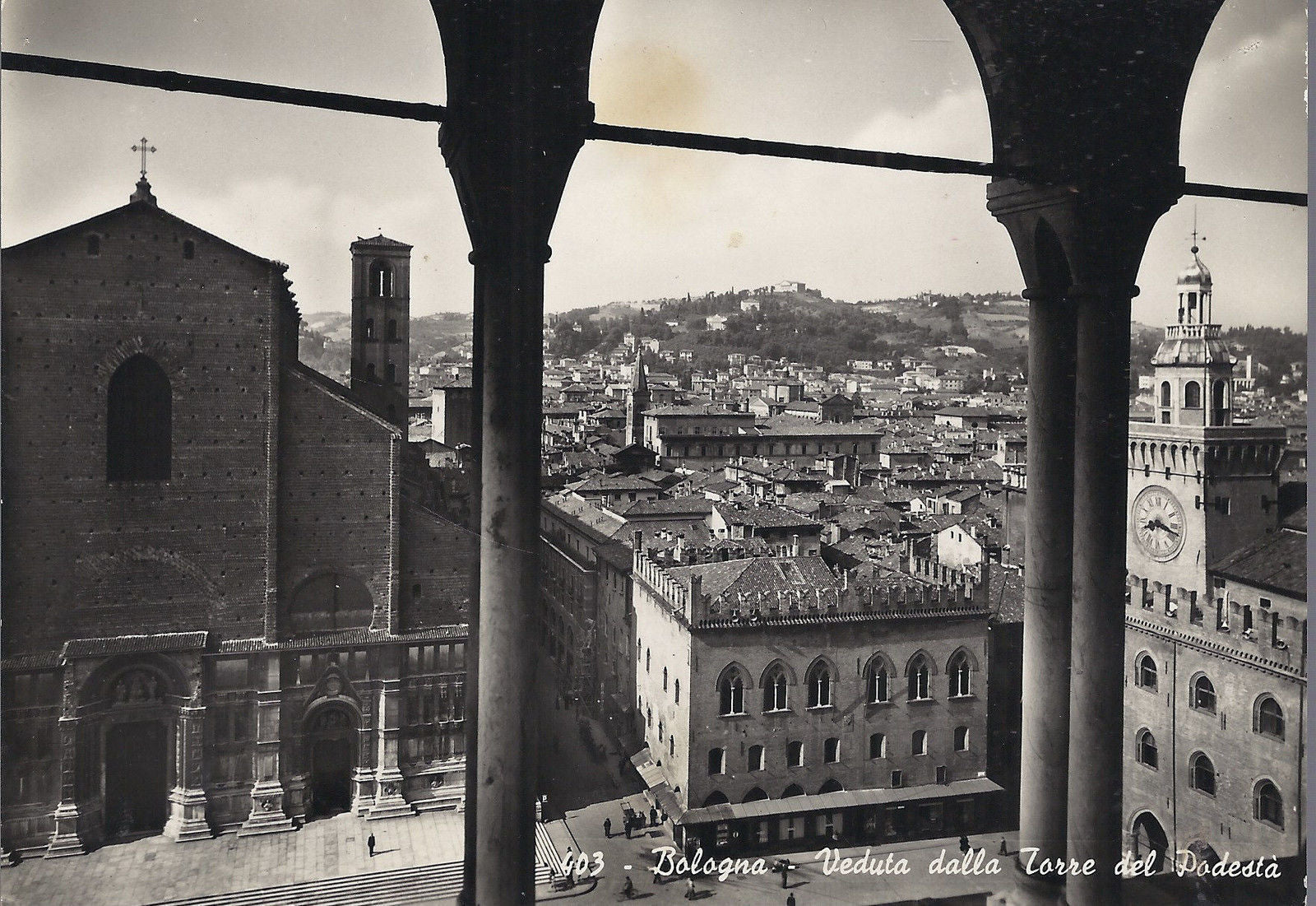 BOLOGNA - VEDUTA DALLA TORRE DEL PODESTA' - NV - FG
