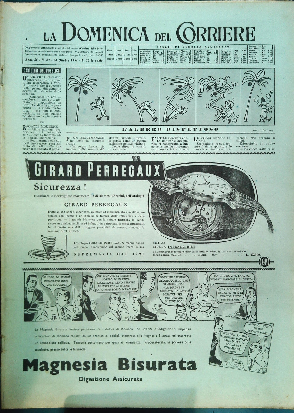 DOMENICA DEL CORRIERE N. 43 - 24 OTTOBRE 1954