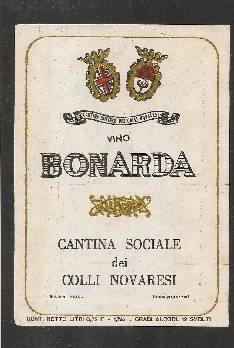 BONARDA - CANTINA SOCIALE COLLI NOVARSI - ETICHETTA VINO