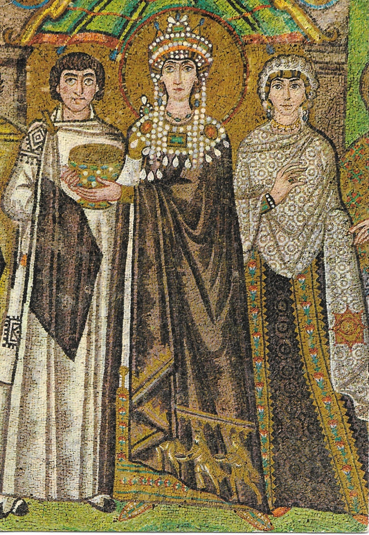 RAVENNA - TEMPIO DI S. VITALE - L'IMPERATRICE TEODORA E LA SUA CORTE - NV