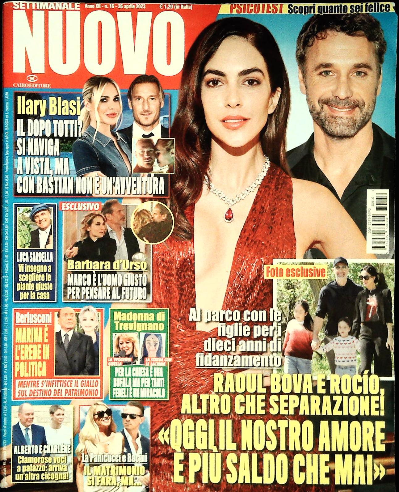 SETTIMANALE NUVO-26 APRILE 2023-ILARY BLASI-BARBARA D'URSO-TREVIGNANO-RAUL BOVA