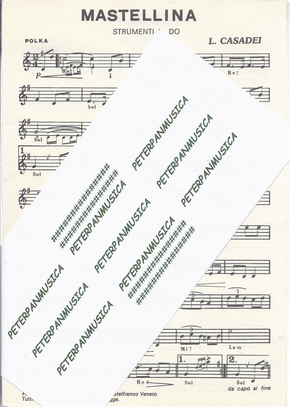 L., G., A. e S. CASADEI - 12 BRANI # SPARTITO - Strumenti in DO