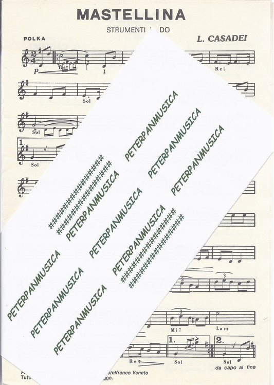 L., G., A. e S. CASADEI - 12 BRANI # SPARTITO - Strumenti in DO