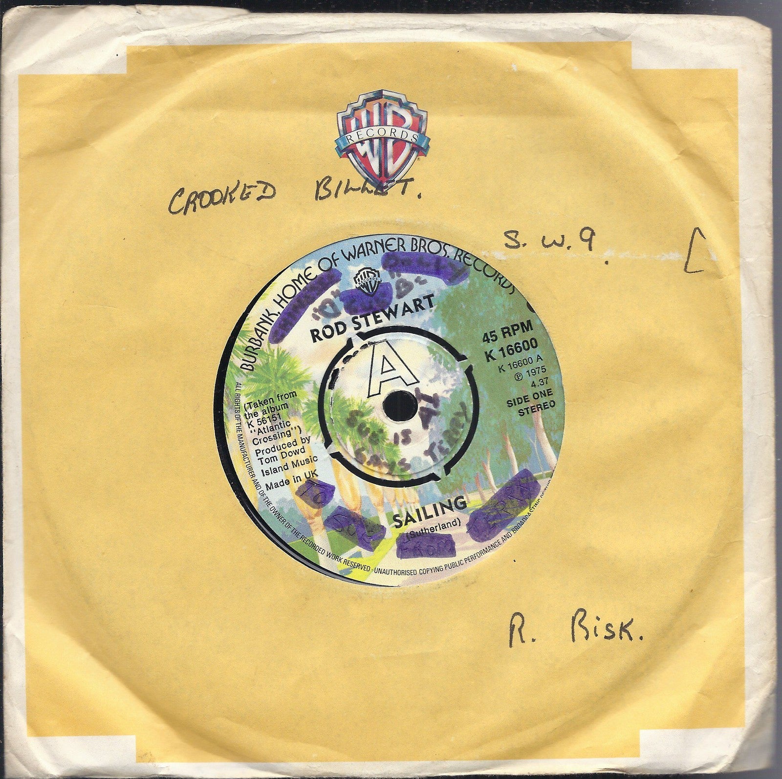 SAILING - STONE COLD SOBER -- ROD STEWART