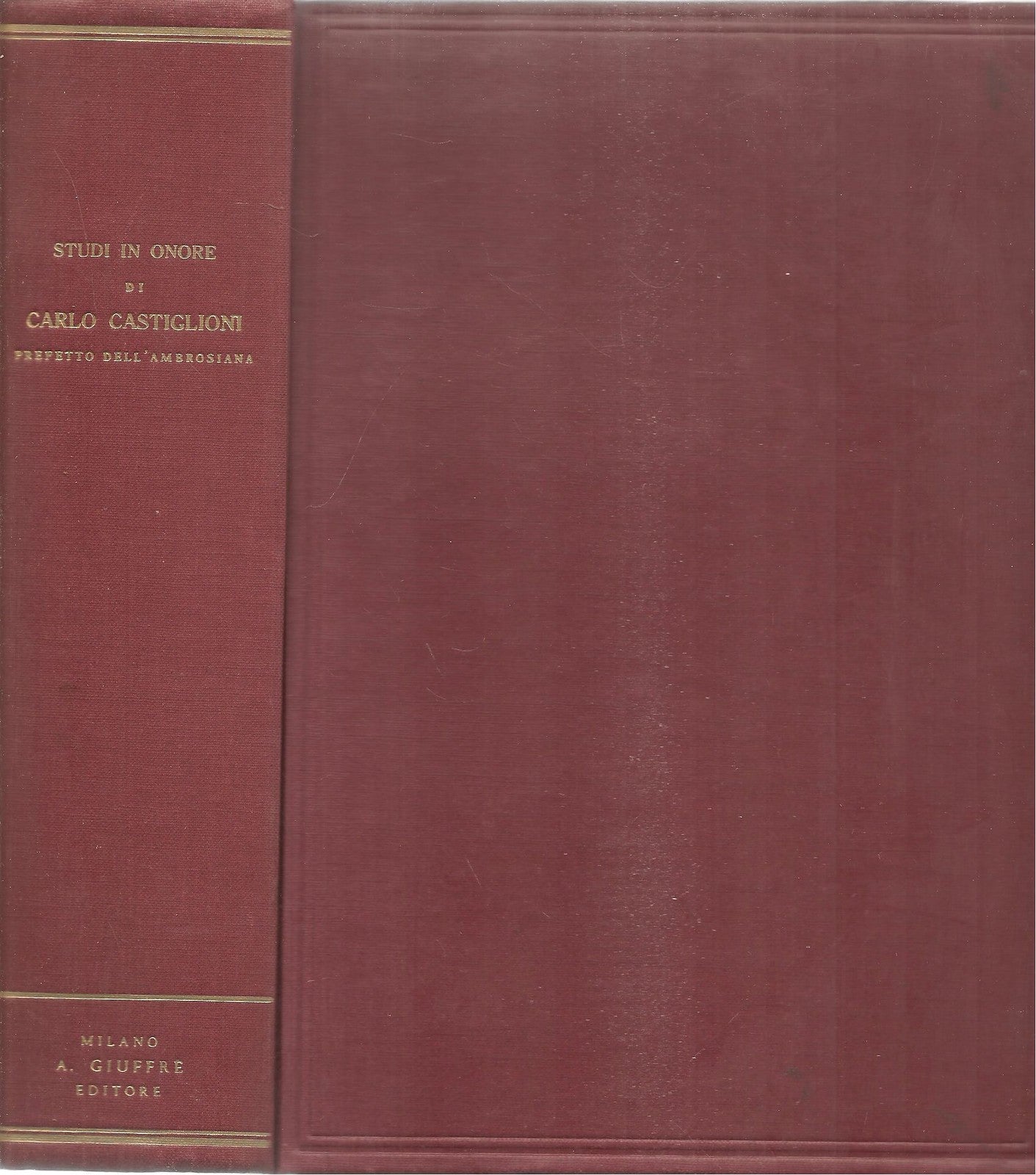STUDI IN ONORE DI CARLO CASTIGLIONI - ED. GIUFFRE' 1957