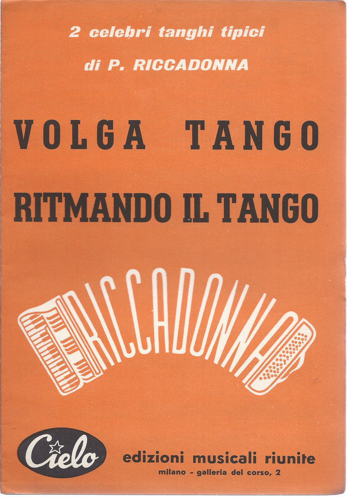 VOLGA TANGO - RITMANDO IL TANGO   P. Riccadonna # SPARTITO - Ediz. Cielo
