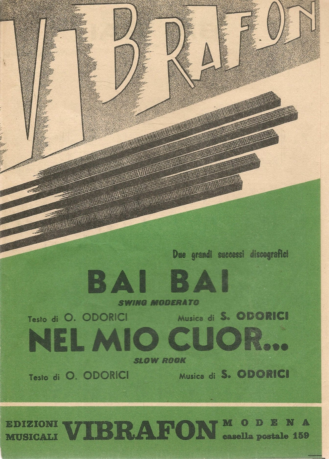 BAI BAI - NEL MIO CUOR - SPARTITO-SHEET MUSIC