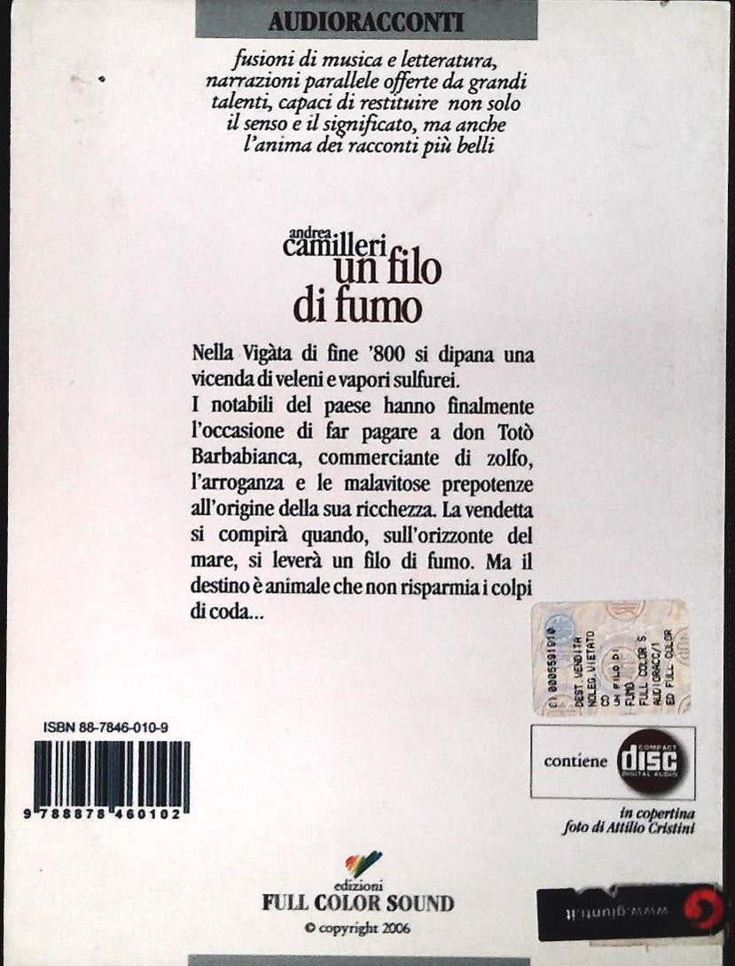 UN FILO DI FUMO. ANDREA CAMILLERI LETTO DA FIORELLO - CD AUDIO