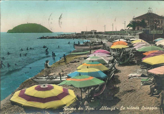 ALBENGA - SAVONA - SPIAGGIA - 1952 ACQUARELLO