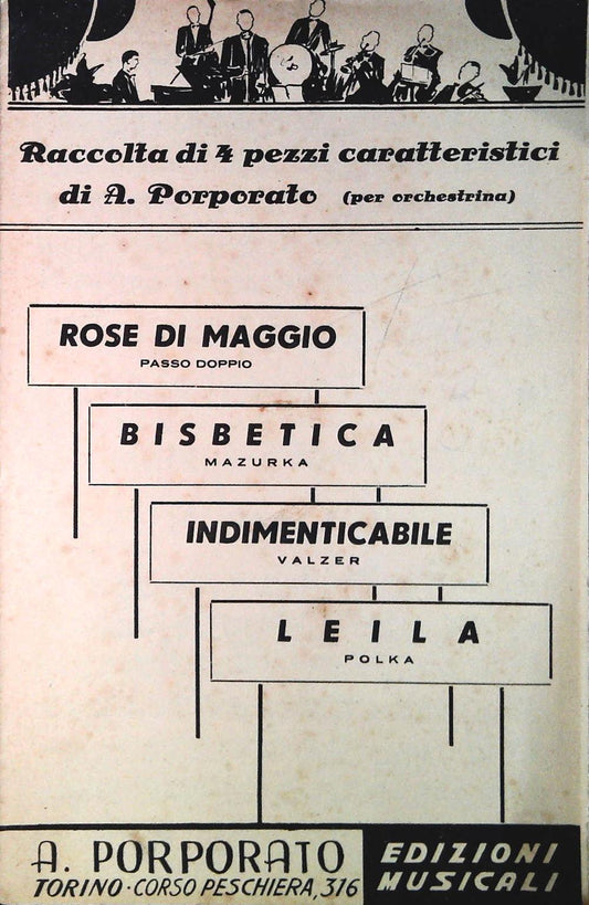 A. PORPORATO - QUATTRO BRANI  SPARTITO-SHEET MUSIC