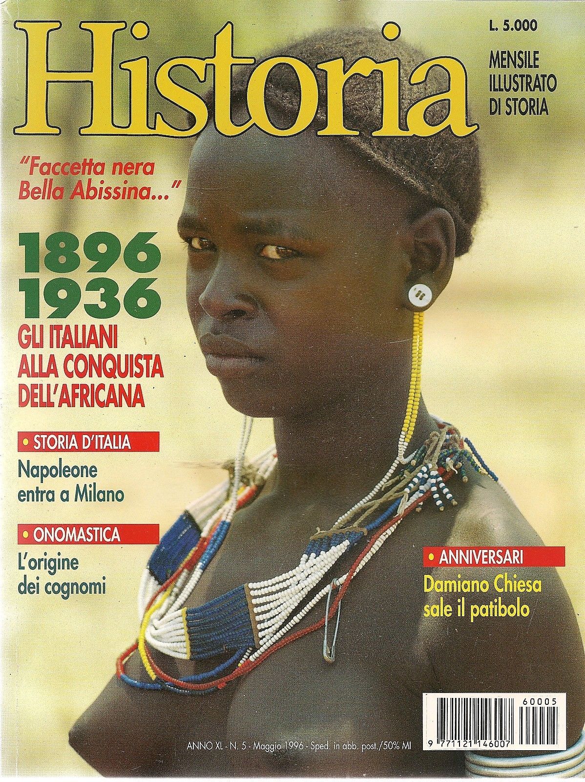 HISTORIA Anno XL  n° 5  MAGGIO 1996 - Ed. QUADRATUM