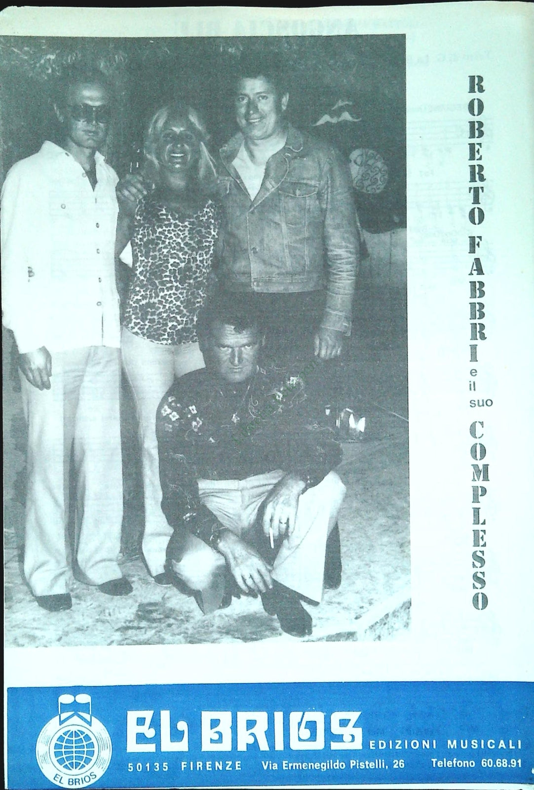 ROBERTO FABBRI TRE BRANI - SPARTITO-SHEET MUSIC