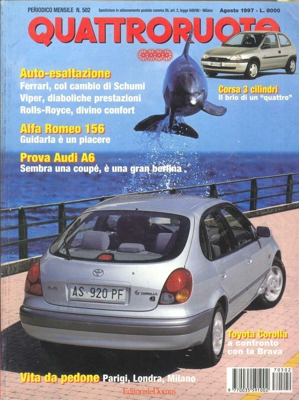 QUATTRORUOTE N 502 AGOSTO 1997 - AA.VV.