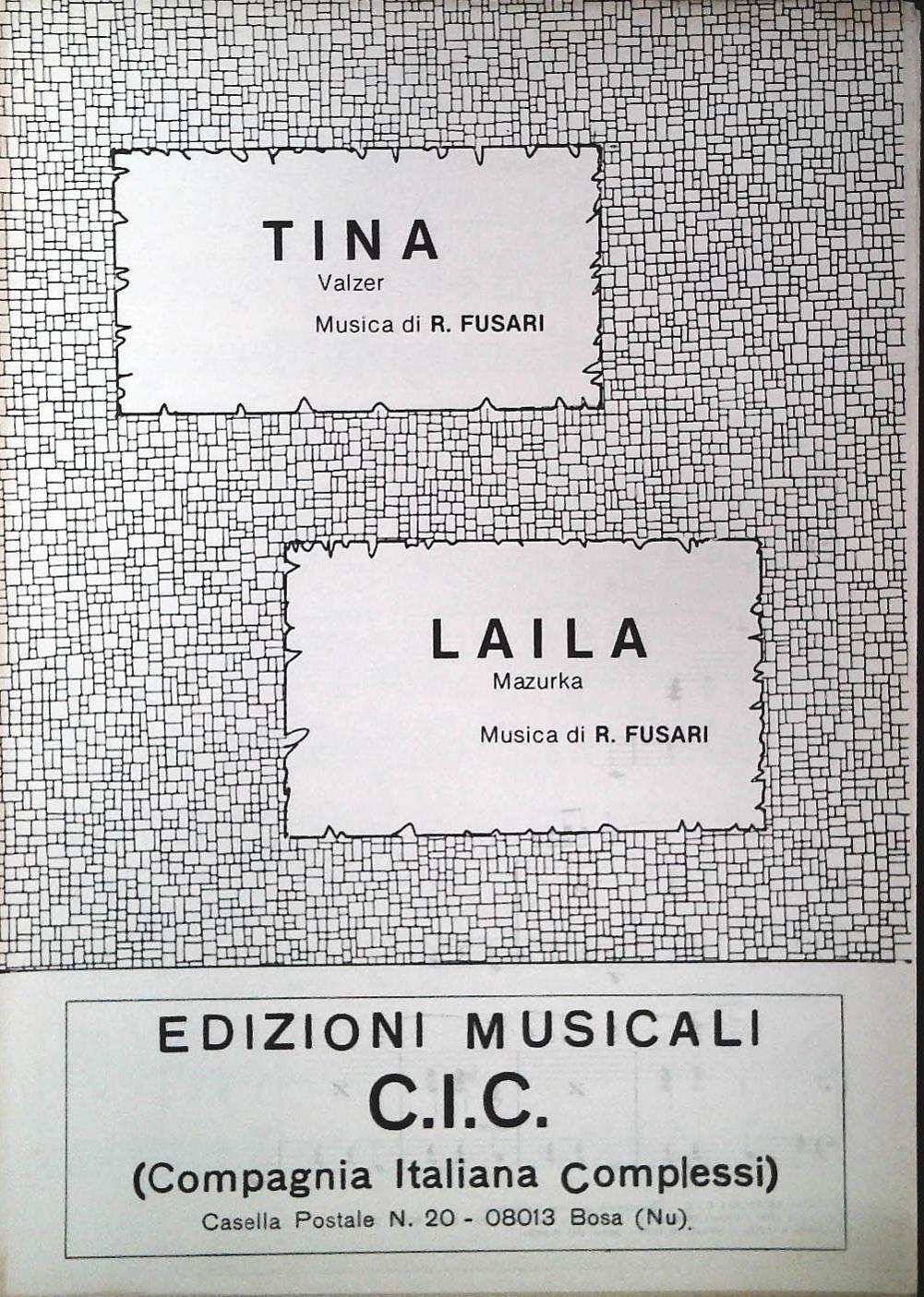 TINA. valzer - LAILA. mazurka - SPARTITO-SHEET MUSIC