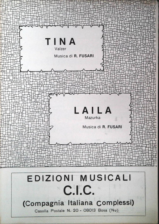 TINA. valzer - LAILA. mazurka - SPARTITO-SHEET MUSIC