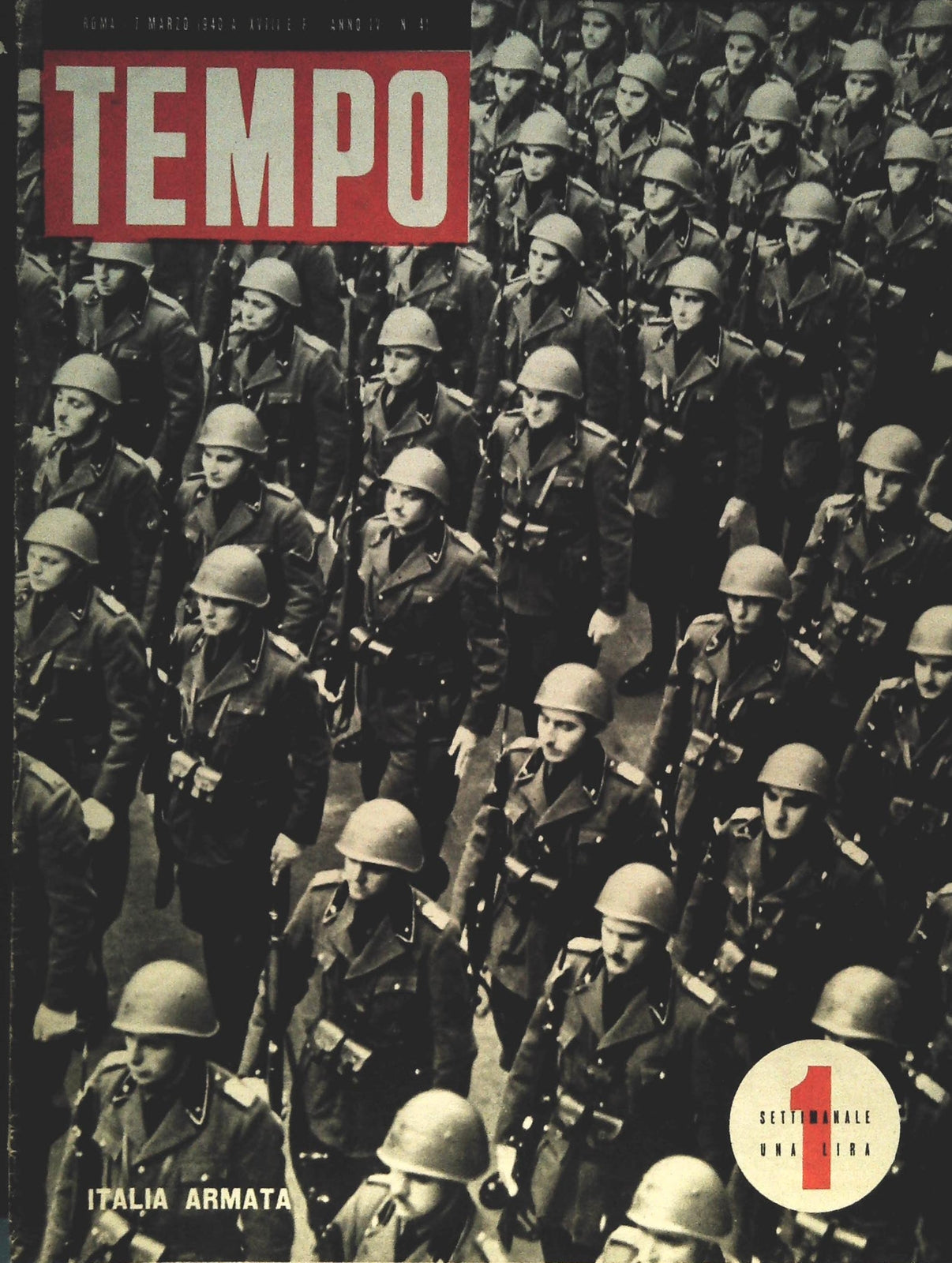 TEMPO N. 41 - 7 MARZO 1940 - NAVI MERCANTILI AFFONDATE DAGLI EQUIPAGGI