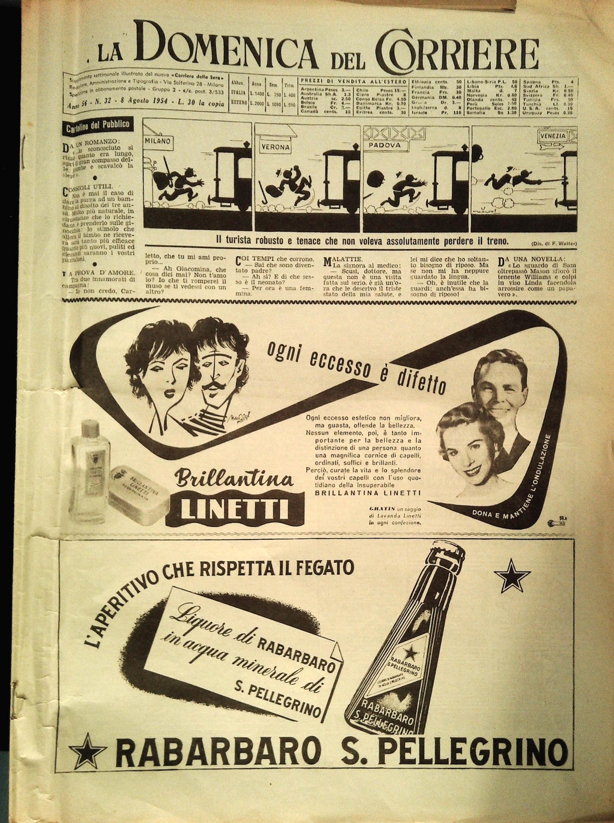 DOMENICA DEL CORRIERE N. 32 - 8 AGOSTO 1954