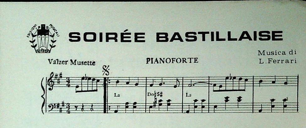 LOUIS FERRARI - DUE BRANI - SPARTITO-SHEET MUSIC
