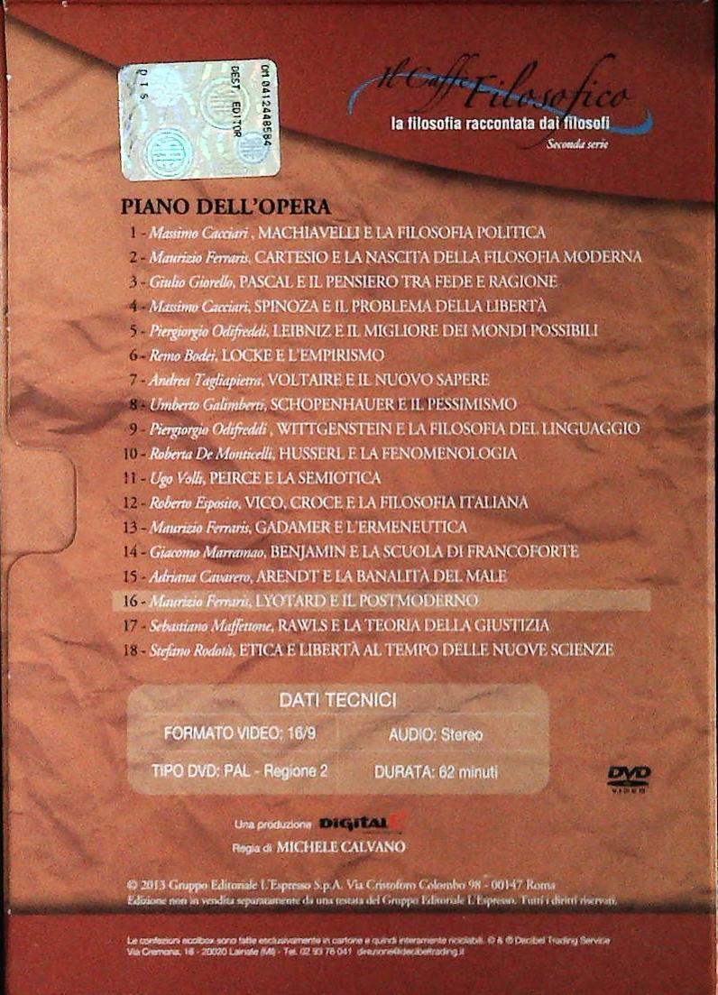 LYOTARD E ILPOSTMODERNO. IL CAFFE' FILOSOFICO N. 16 - DVD