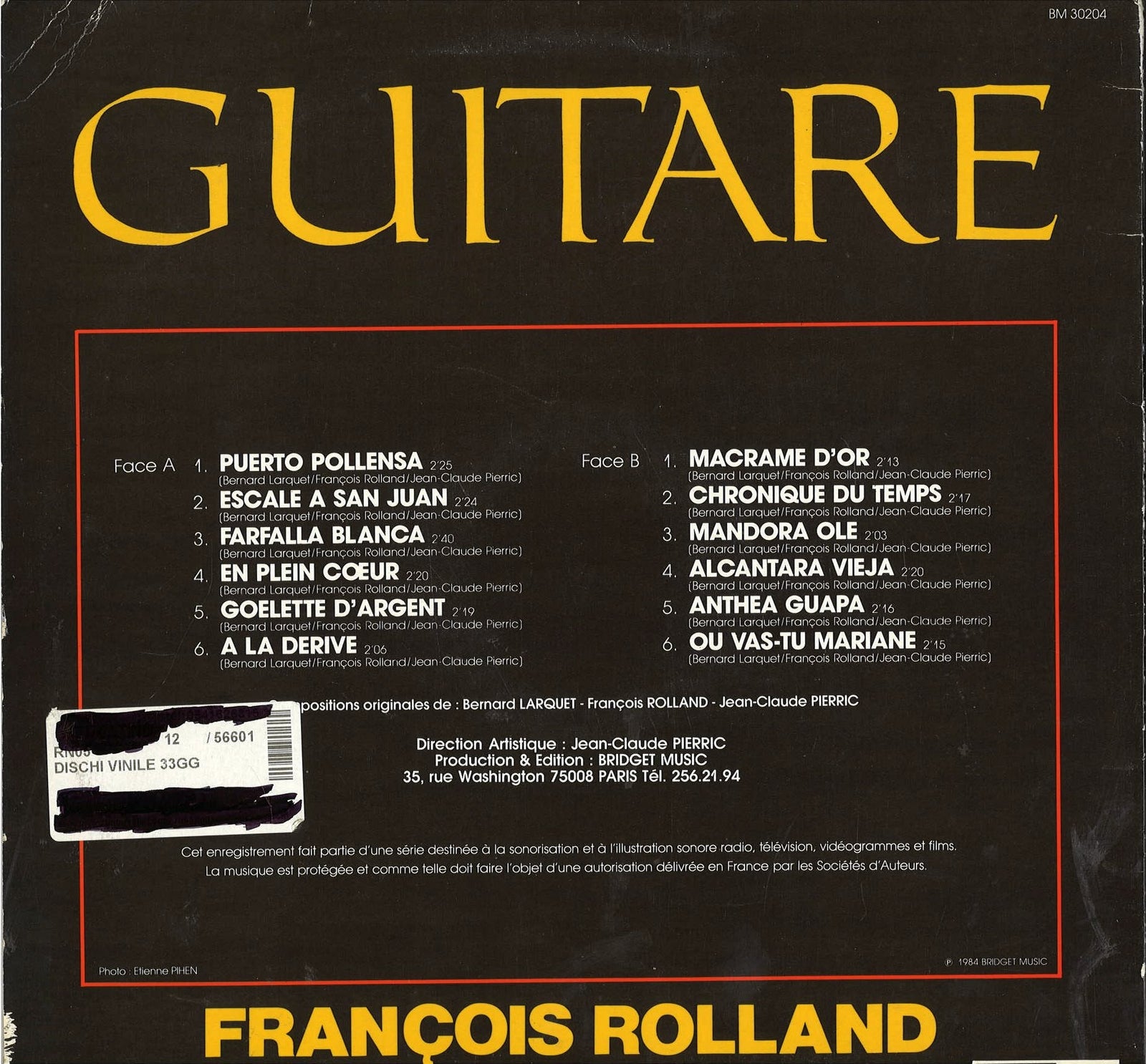 GUITARE -FRANCOIS ROLLAND