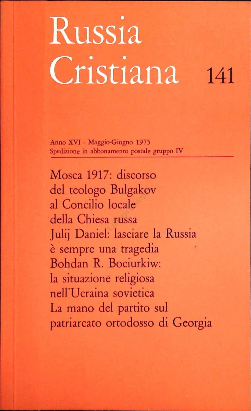 RUSSIA CRISTIANA N. 141 - MAGGIO-GIUGNO 1975
