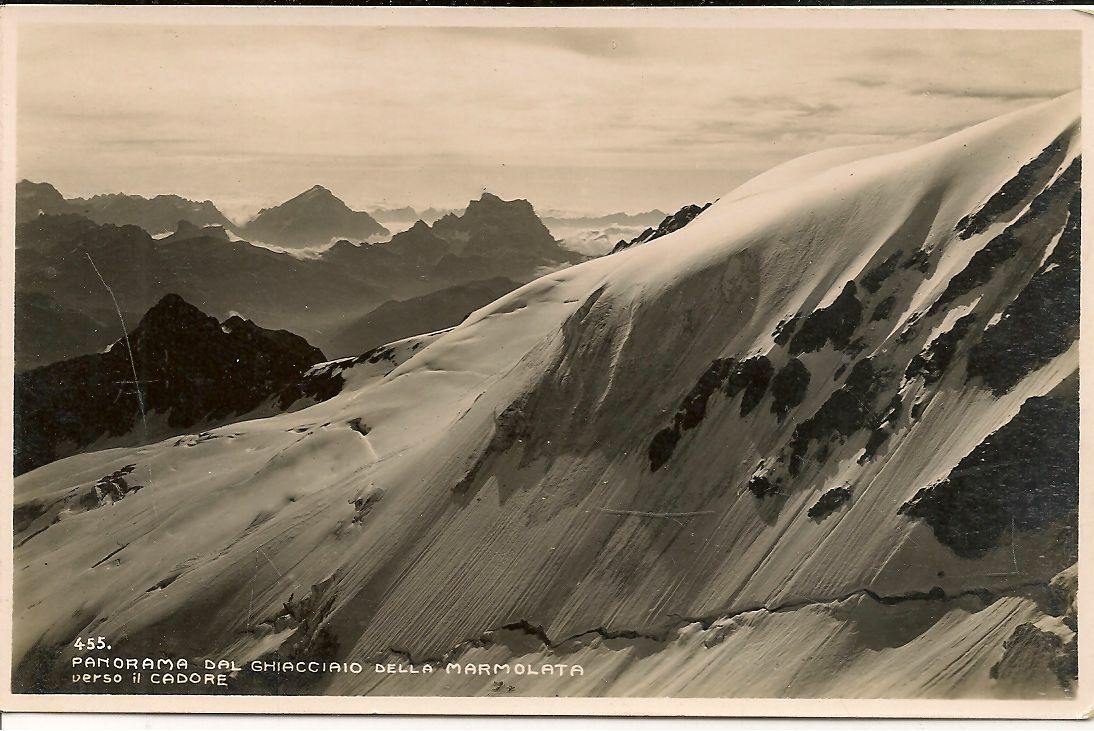 PANORAMA DEL GHIACCIAIO DELLA MARMOLATA VERSO IL CADORE - NV