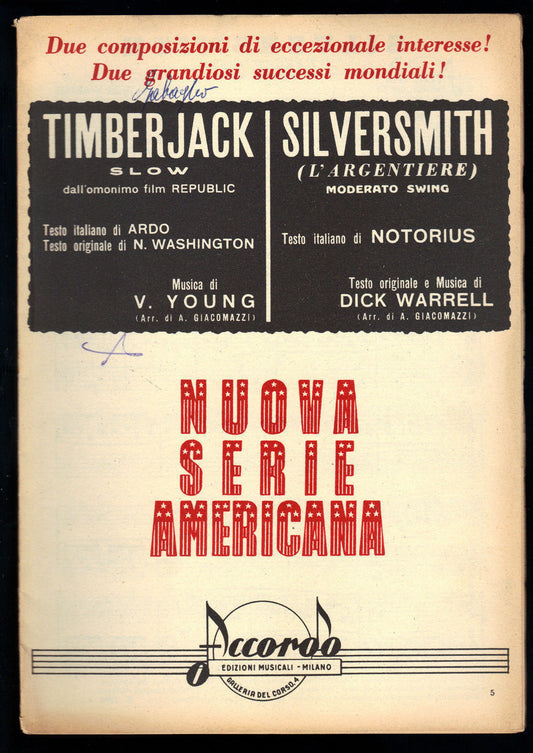 TIMBERJACK - SILVERSMITH # NUOVA SERIE AMERICANA # SPARTITO