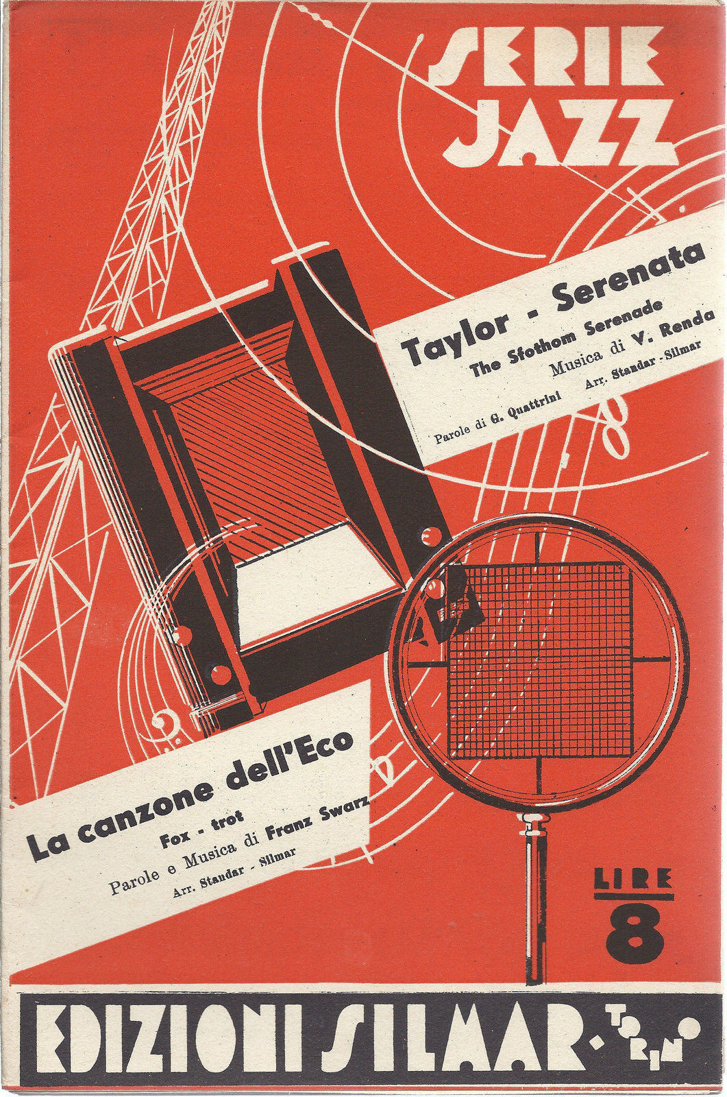 TAYLOR-SERENATA  Quattrini-Renda - LA CANZONE DELL'ECO  Franz Swarz # SPARTITO