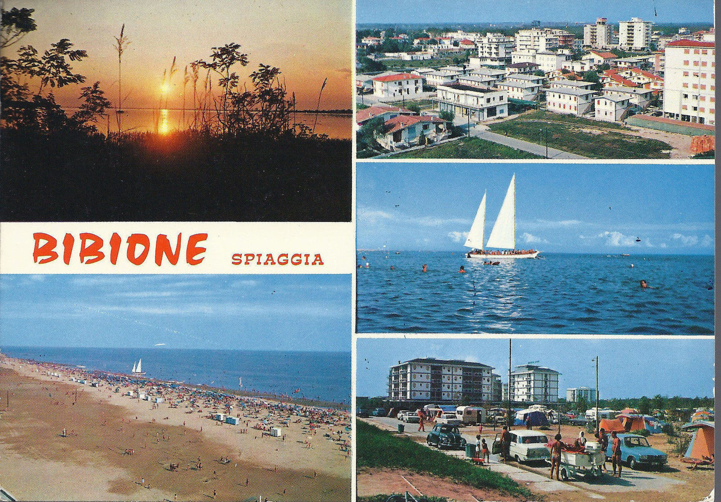 BIBIONE SPIAGGIA - 5 VEDUTE - V1975