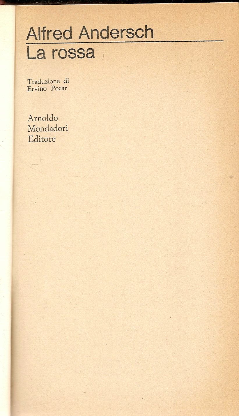 LA ROSSA - ALFRED ANDERSCH
