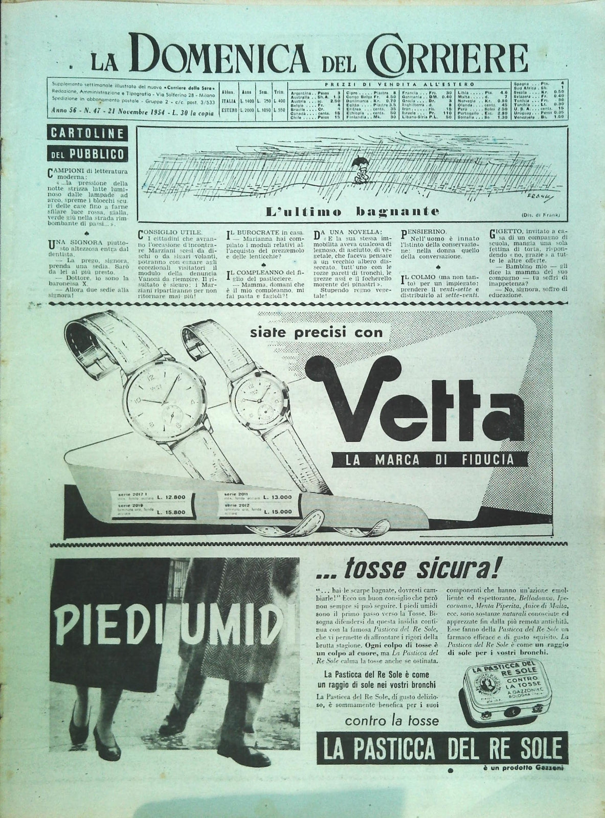 DOMENICA DEL CORRIERE N. 47 - 21 NOVEMBRE 1954