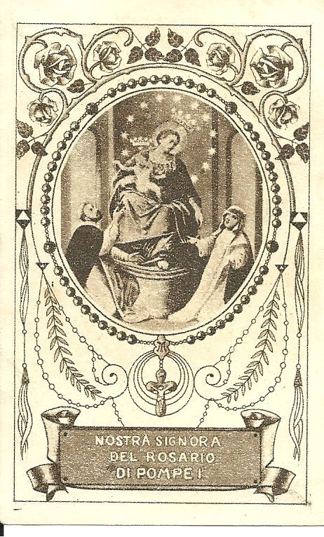 NOSTRA SIGNORA DEL ROSARIO DI POMPEI - HOLY CARD
