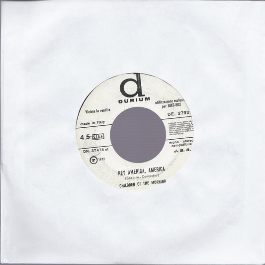 HEY AMERICA, AMERICA - CHILDREN OF THE MORNING # CHILDREN OF THE MORNING - J.B.